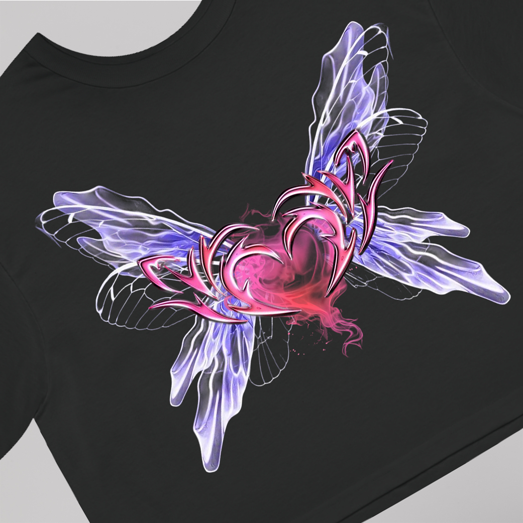Butterfly Heart Crop Top